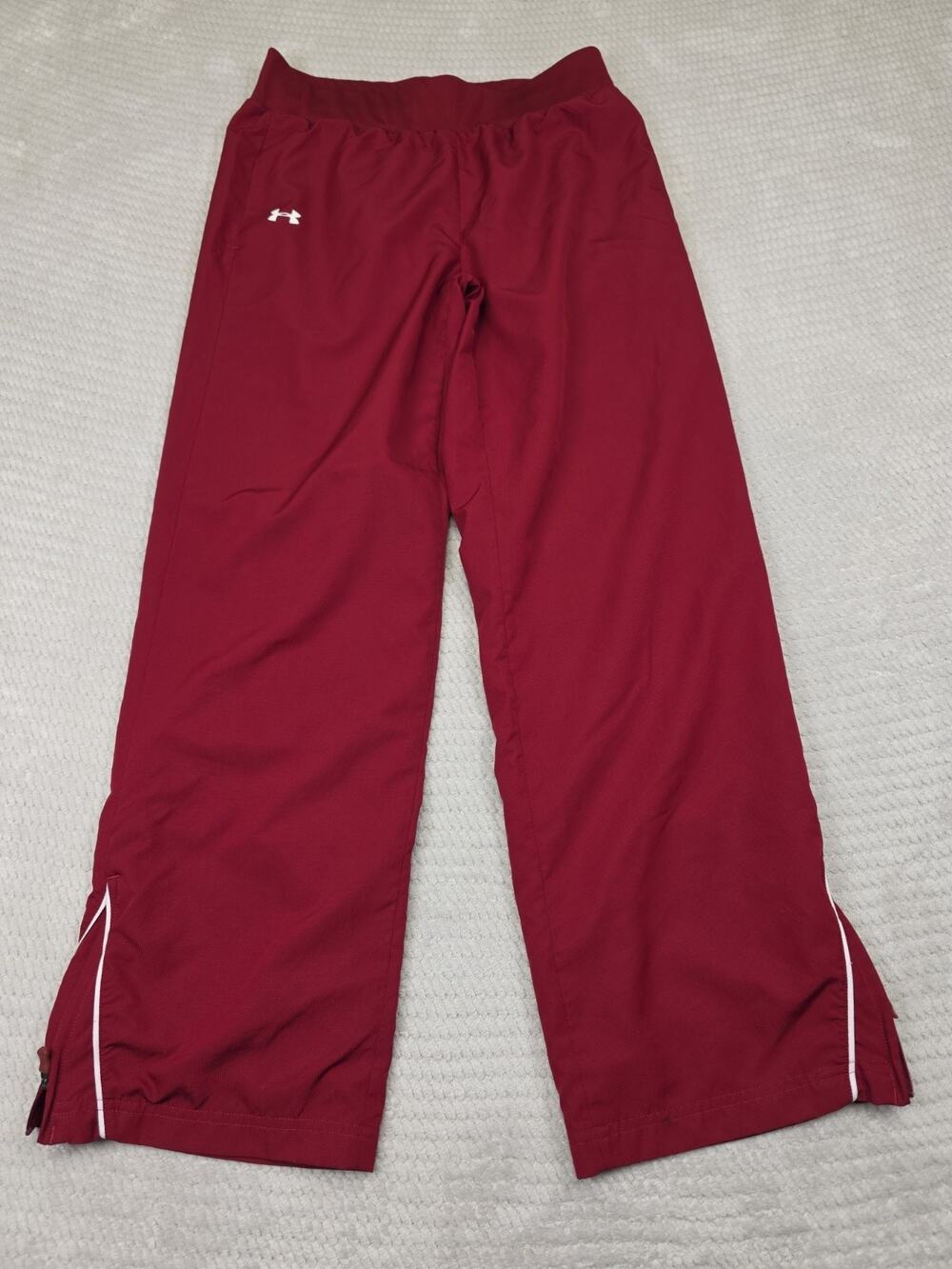 Under Armour Pants Womens Medium Pre Game Woven Relaxed Track Pants Maroon